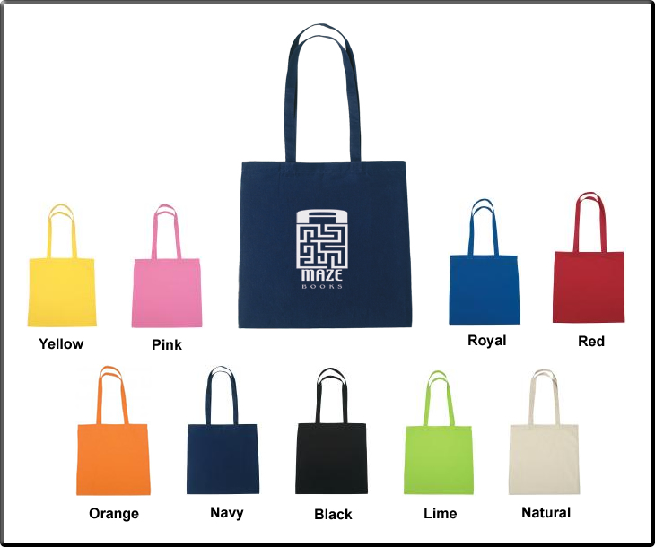 100 TOTE BAGS 100% Cotton Promotional Value Shopping Market Store Book 